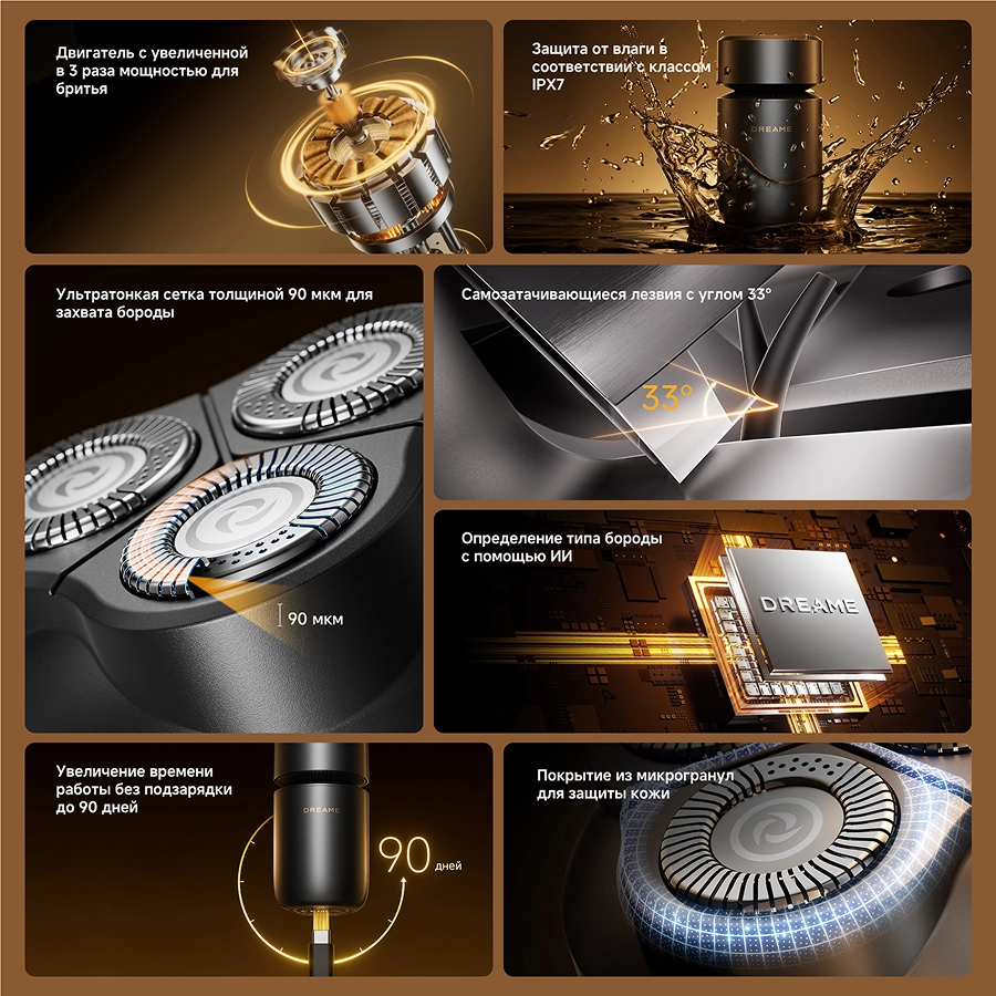 Электробритва Dreame S7 Shaver Black (AS01A)