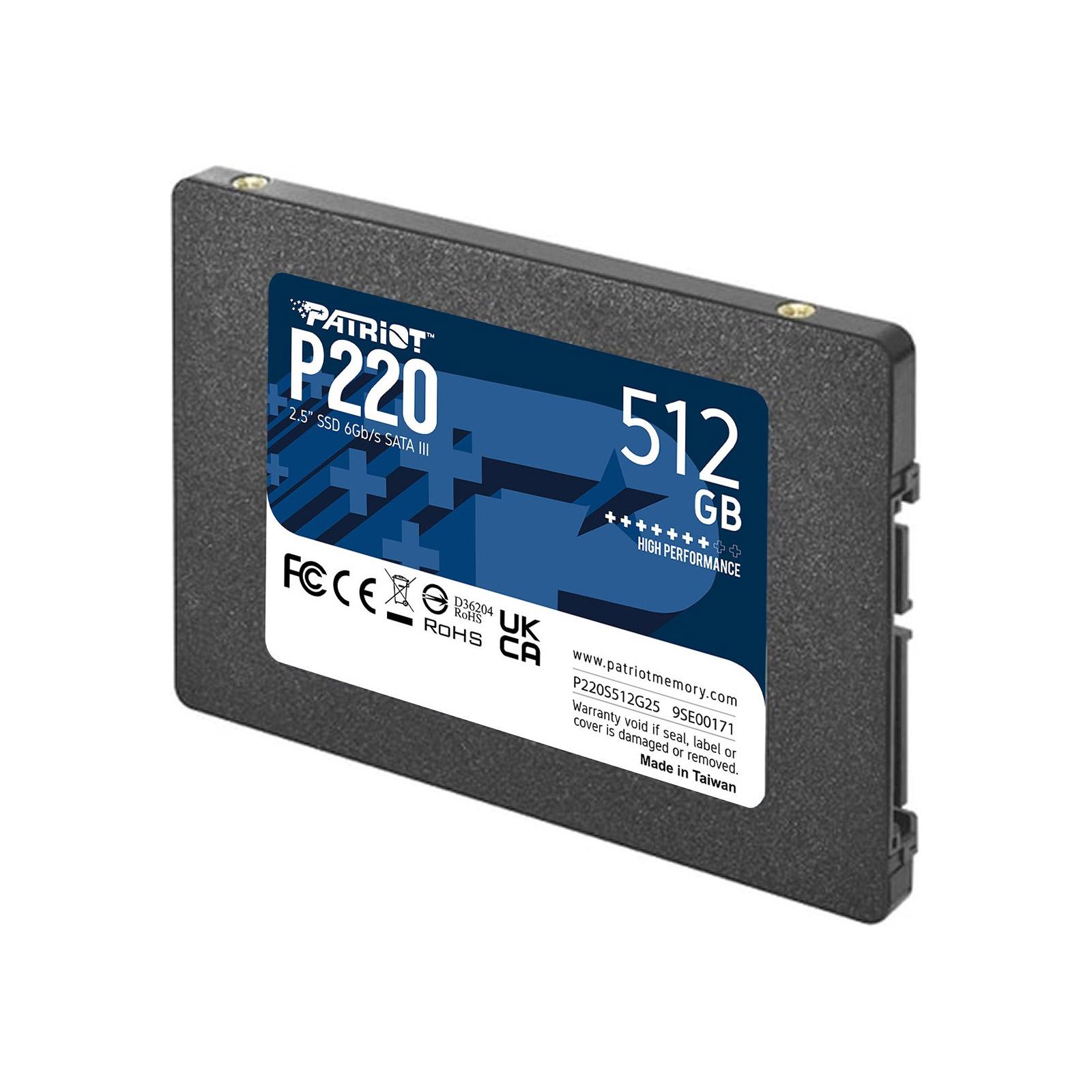 SSD диск Patriot SATA III 512Gb (P220S512G25)