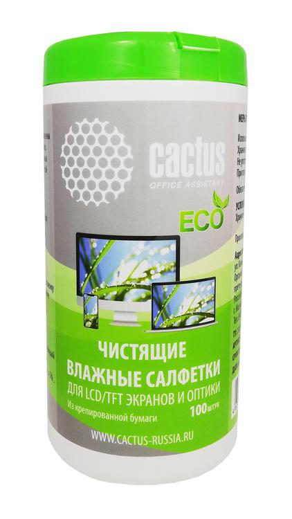 Салфетки для дисплеев Cactus CS-1001PE 100 шт