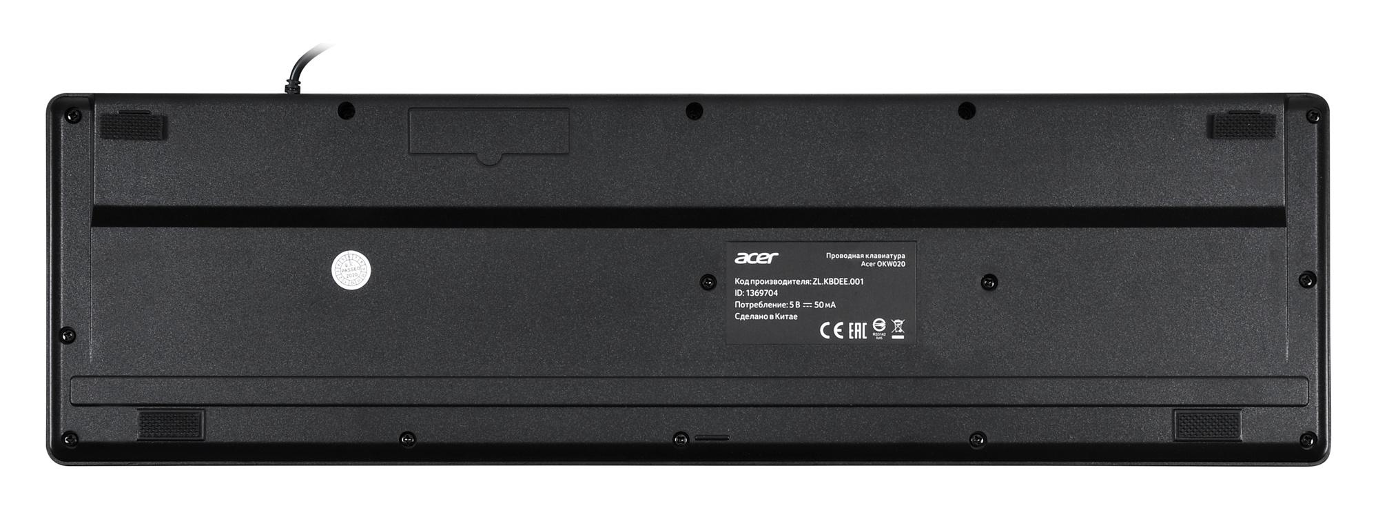 Клавиатура Acer OKW020 черный (ZL.KBDEE.001)