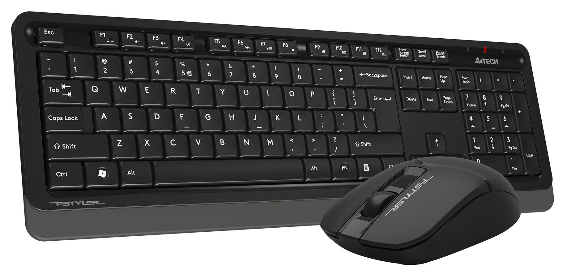 Набор периферии A4Tech Fstyler FG1012 черный/серый