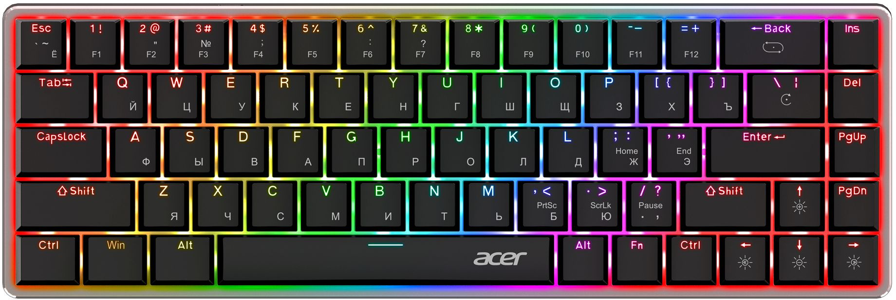 Клавиатура Acer OKW302 серебристый (ZL.KBDCC.01C)