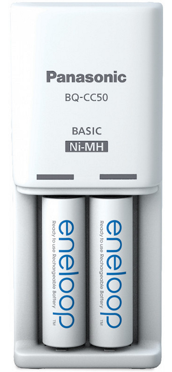 Аккумулятор с зарядным устройством Panasonic Eneloop BQ-CC50/2xBK-3MCCE Compact Charger (K-KJ50MCD20E)