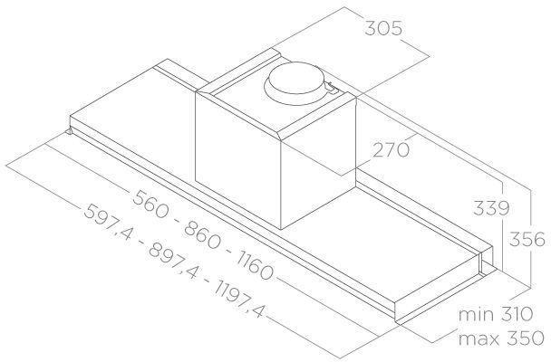 Кухонная вытяжка Elica LEVER IX/A/86 (PRF0160152)