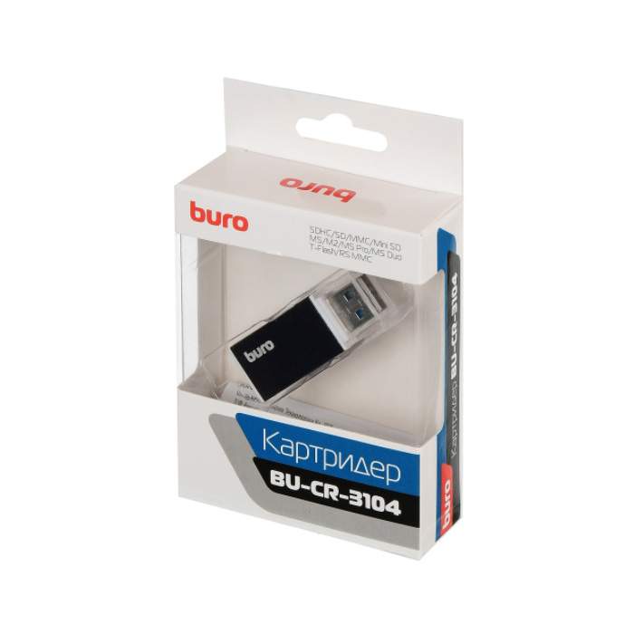 Картридер Buro BU-CR-3104 черный