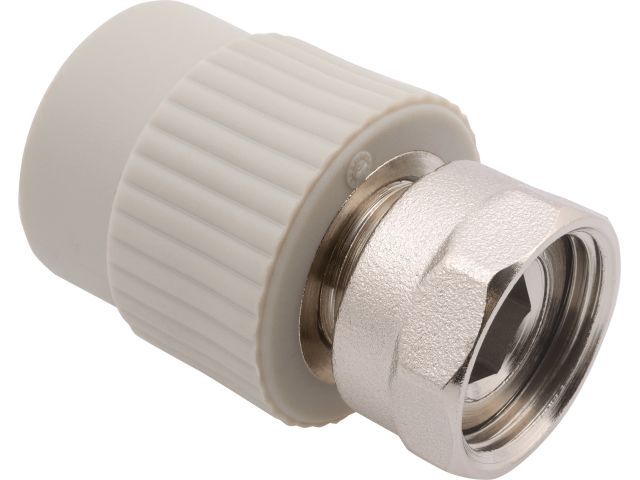 Муфта ПП с накидной гайкой 20x3/4" сер. FV Plast (Под заказ кратно коробкам)