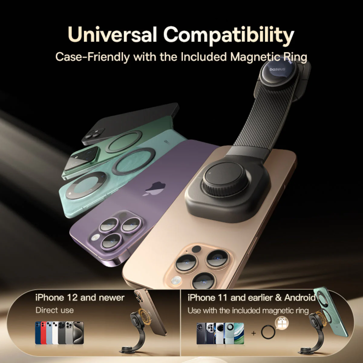 Держатель для смартфона Baseus C00136 PrimeTrip C03 Magnetic Cosmic Black (C0013601)