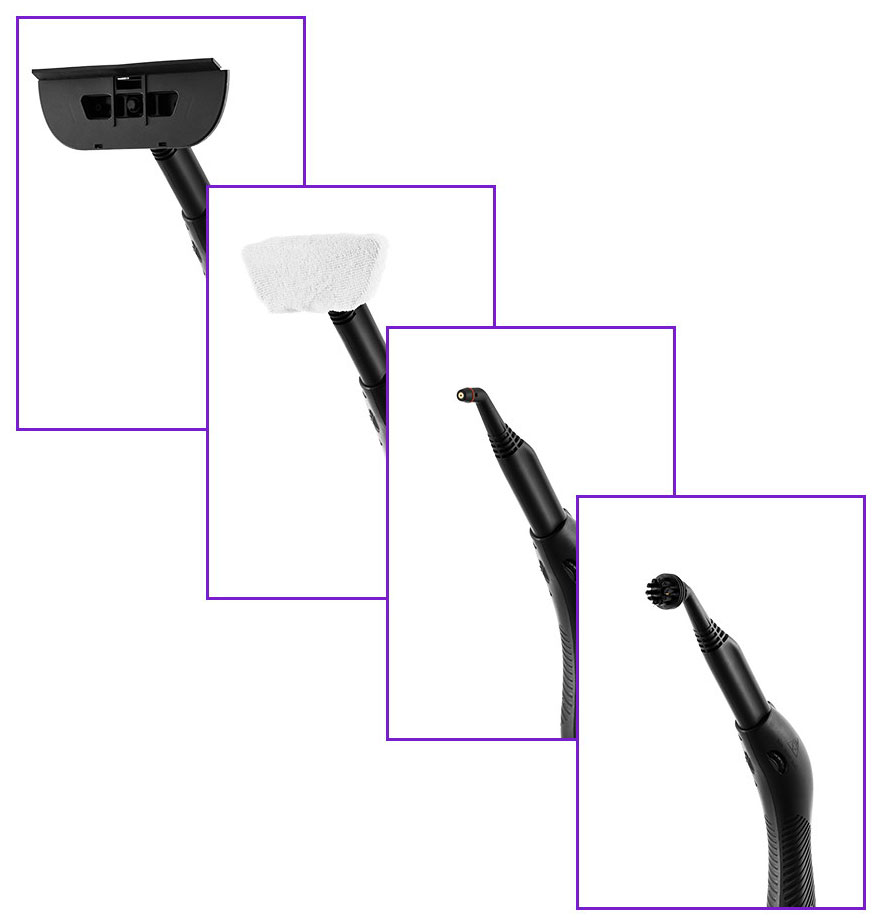 Пароочиститель Kitfort KT-9102-2 черный/салатовый