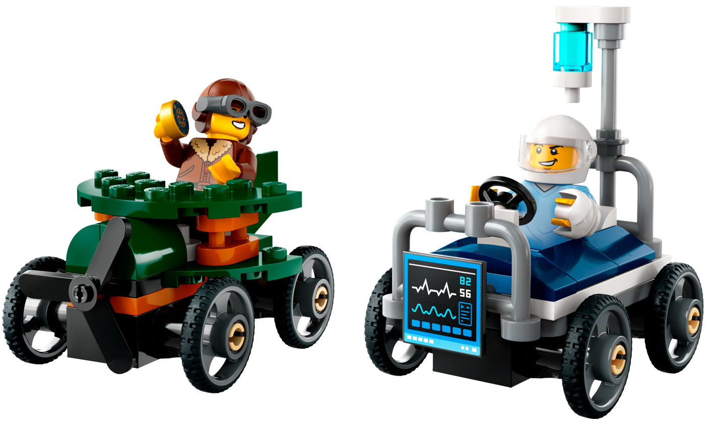 Конструктор Lego City Гоночный набор: Самолет против больничной койки (60459)