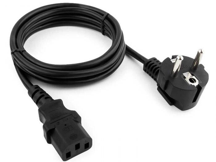 Кабель питания Cablexpert PC-186, 1.8м, Schuko- C13, 6А, черный с заземлением