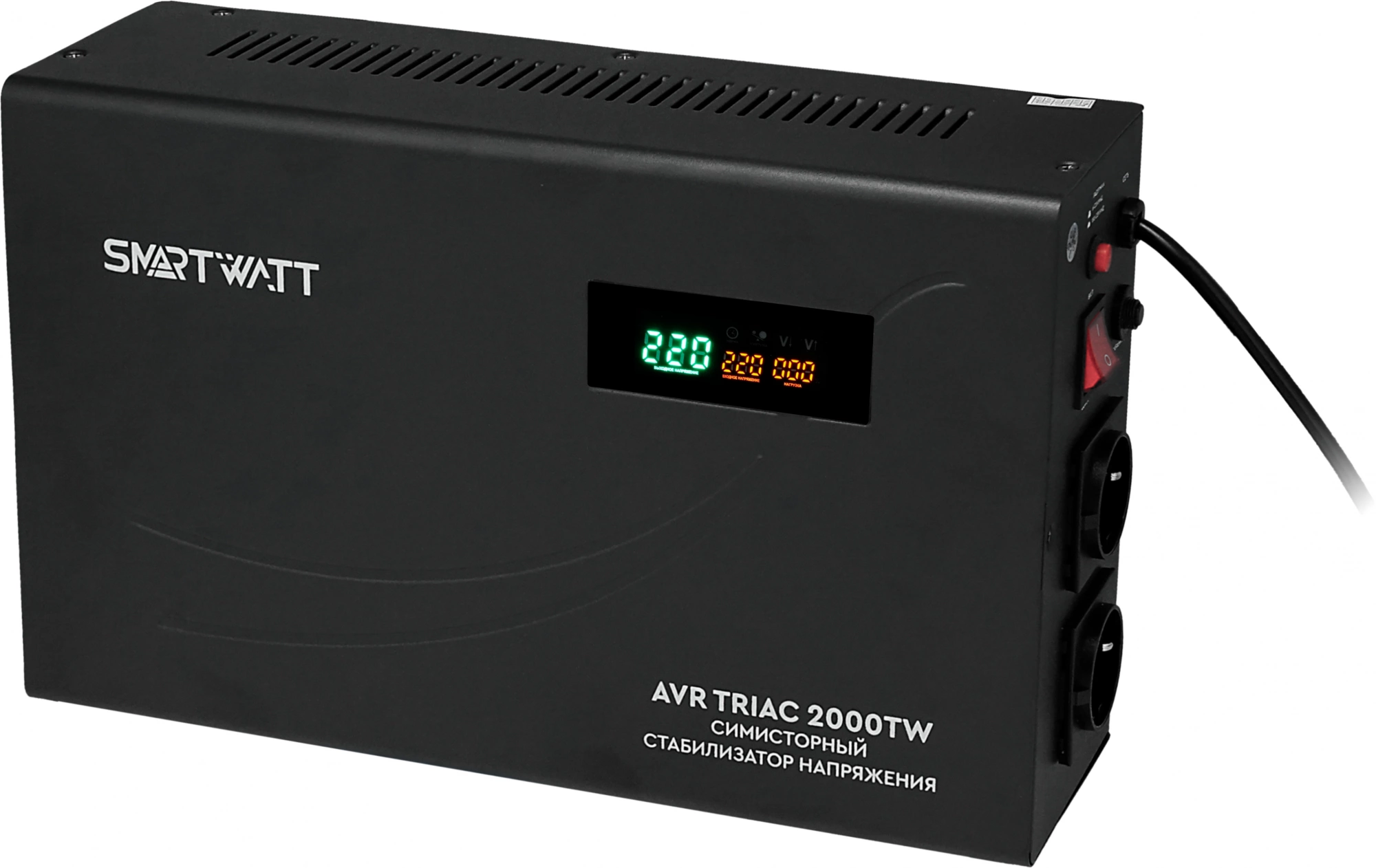 Стабилизатор напряжения Smartwatt AVR Triac 2000TW черный (4512020380003)