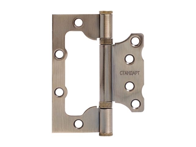 Петля накладная без врезки СТАНДАРТ 100х75х2,5мм 2BB AB бронза (УЗК)