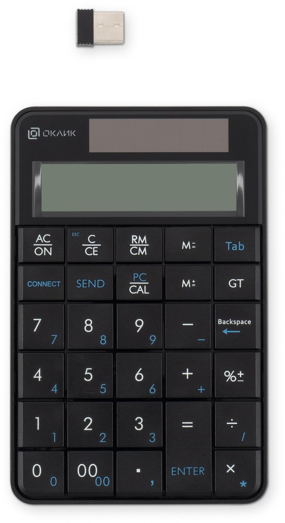 Клавиатура Oklick K604W черный (1979325)