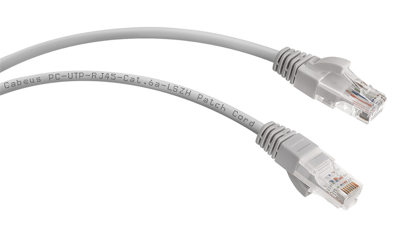 Патч-корд Cabeus PC-UTP-RJ45-Cat.6a-1.5m-LSZH серый
