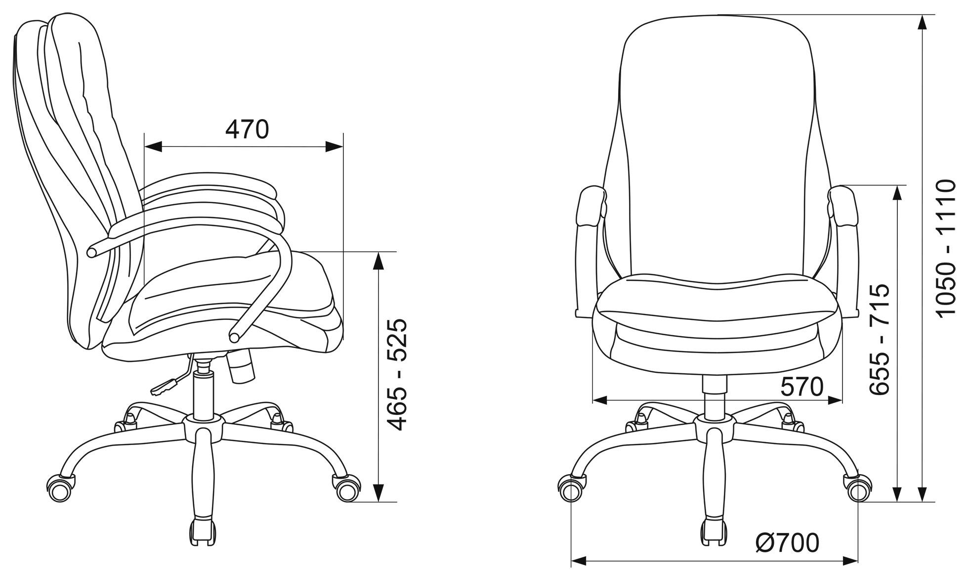 Офисное кресло Бюрократ Fabric Alfa 44 хром/серый (T-9950SL/ALFA44)