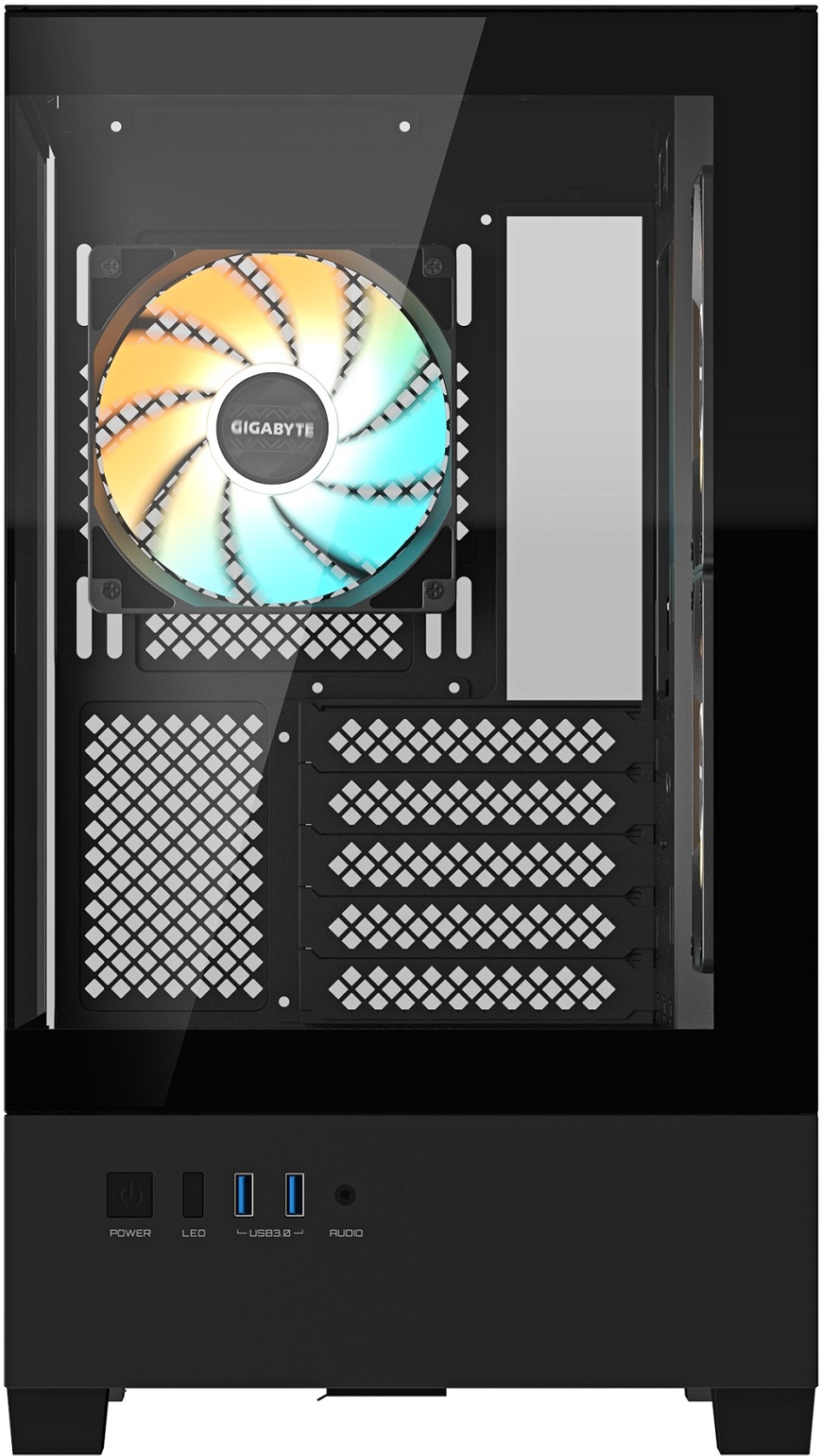 Корпус Gigabyte C201 Panoramic mATX без БП Черный (GB-C201P)