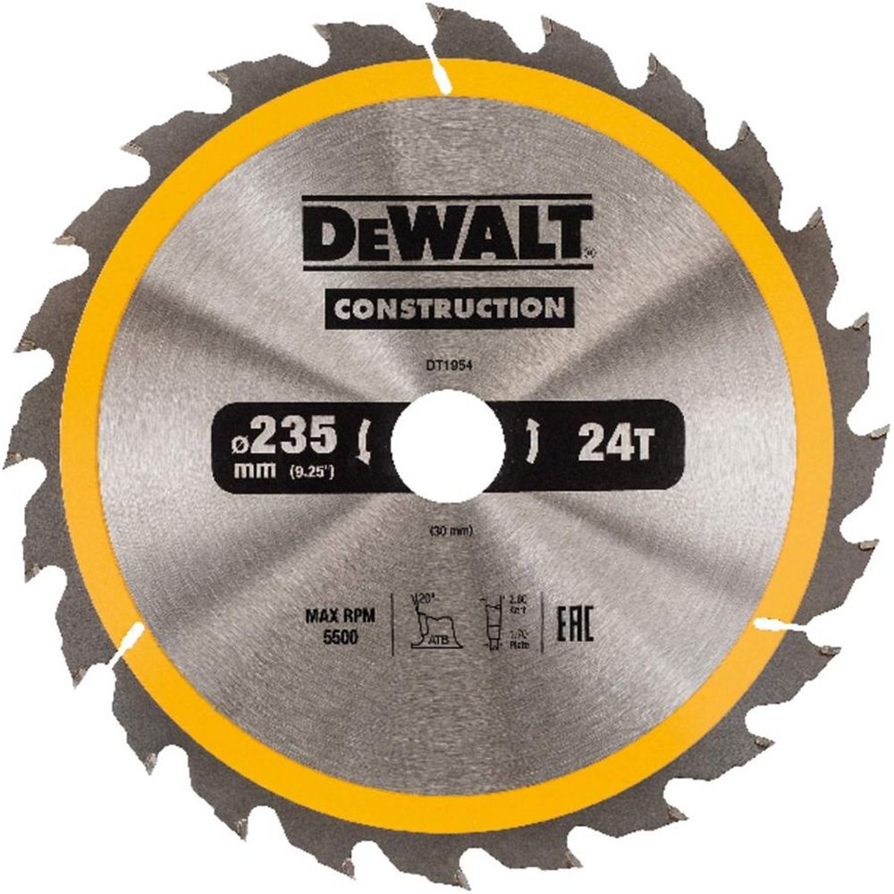 Диск пильный DeWalt DT1954-QZ