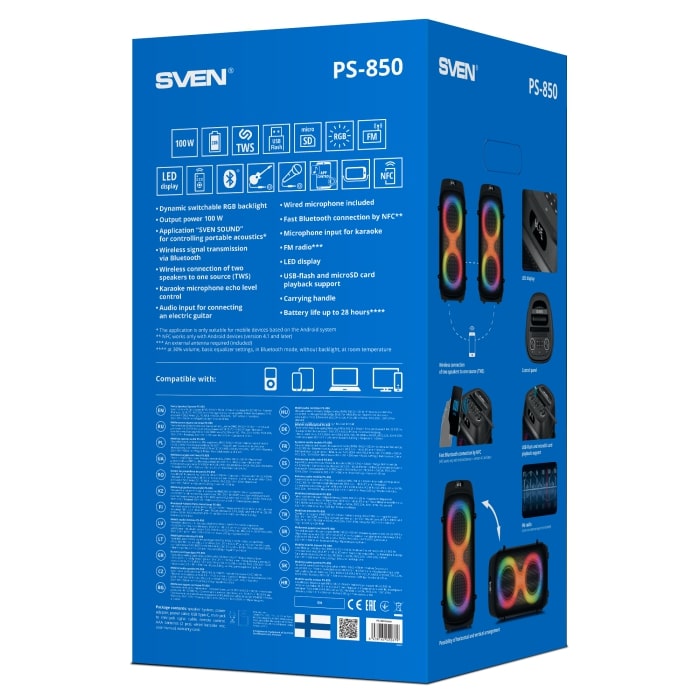 Колонка для вечеринок Sven PS-850 (SV-022679)