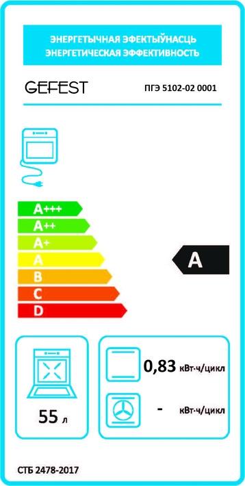Кухонная плита Gefest ПГЭ 5102-02 0001