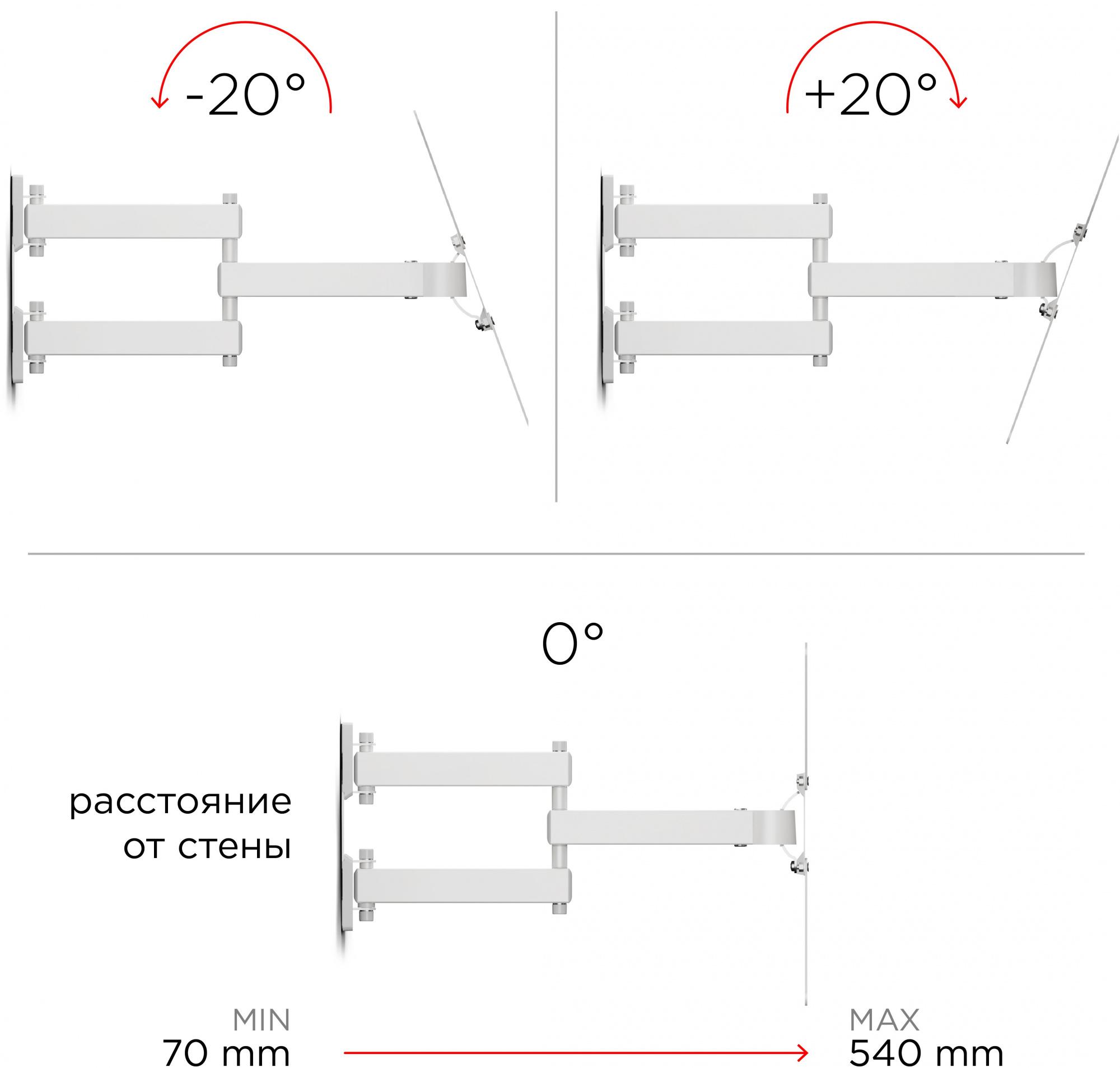 Кронштейн Holder LCD-5566-W белый