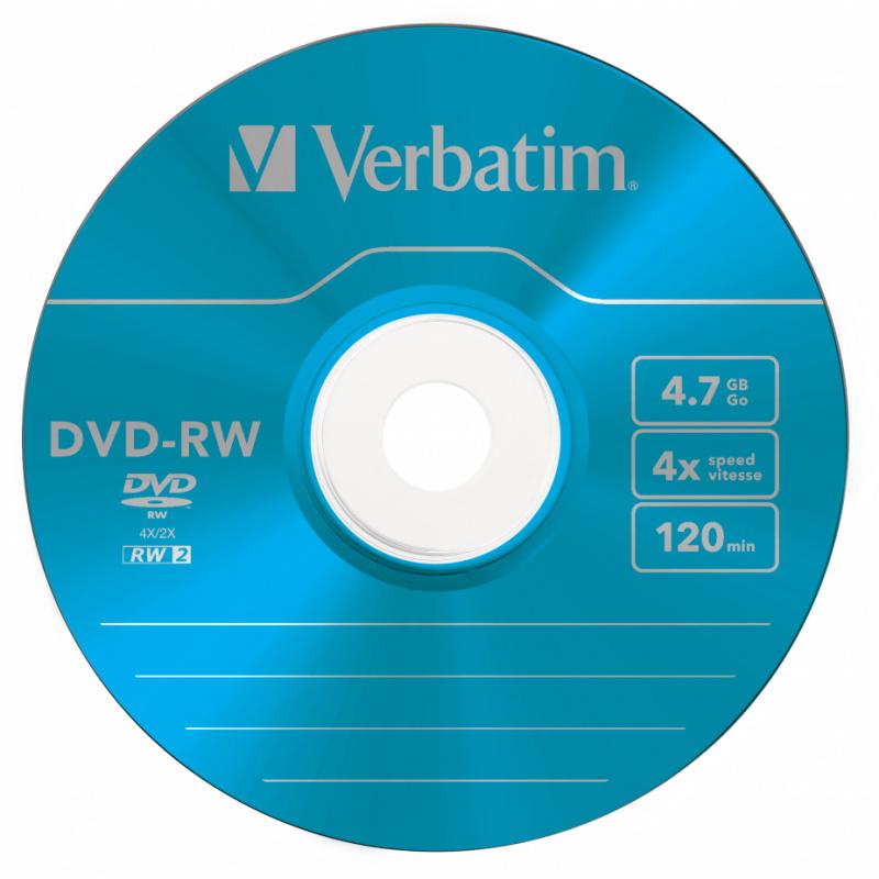 DVD-R диск VerbatimW Colours OPP Slim Case 5шт (43563)