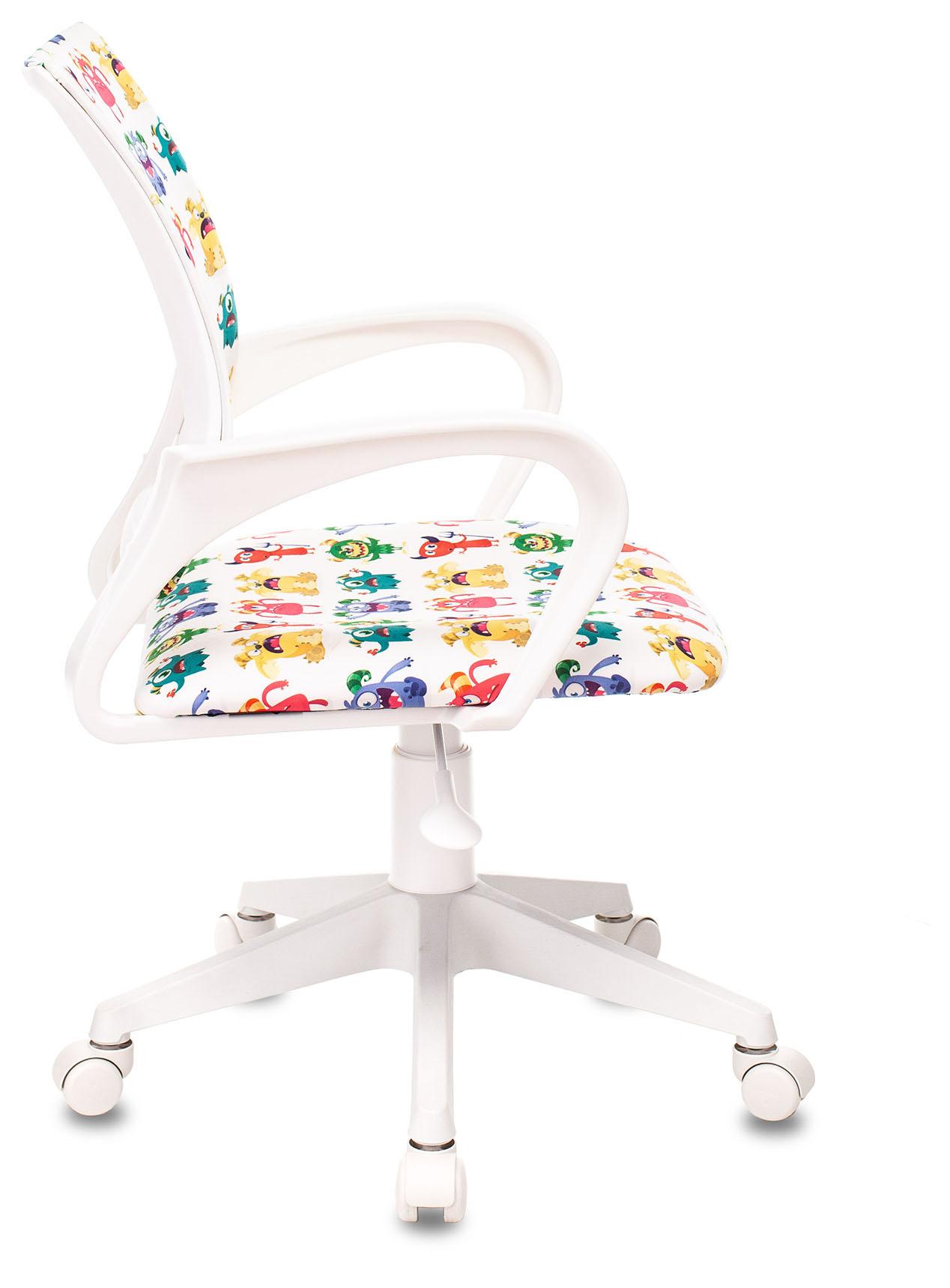 Кресло детское Бюрократ Burokids 1 W-MONSTER белый/белый