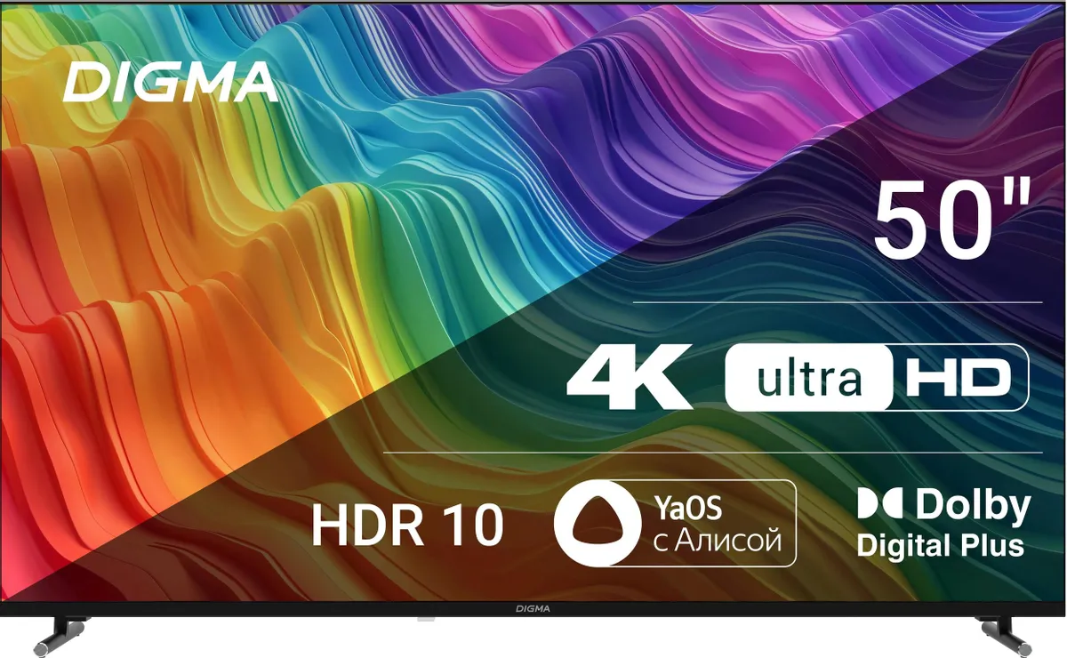 Телевизор Digma DM-LED50UBB33 черный