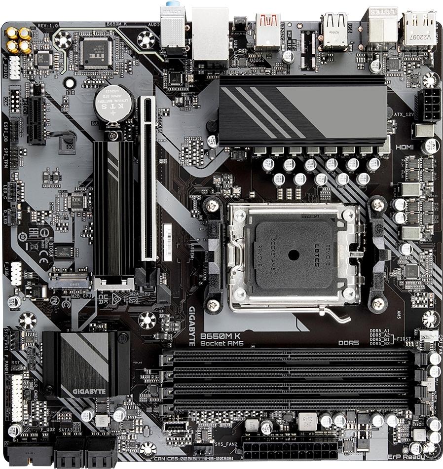 Материнская плата GigaByte B650M K rev. 1.0 mATX RTL DDR5
