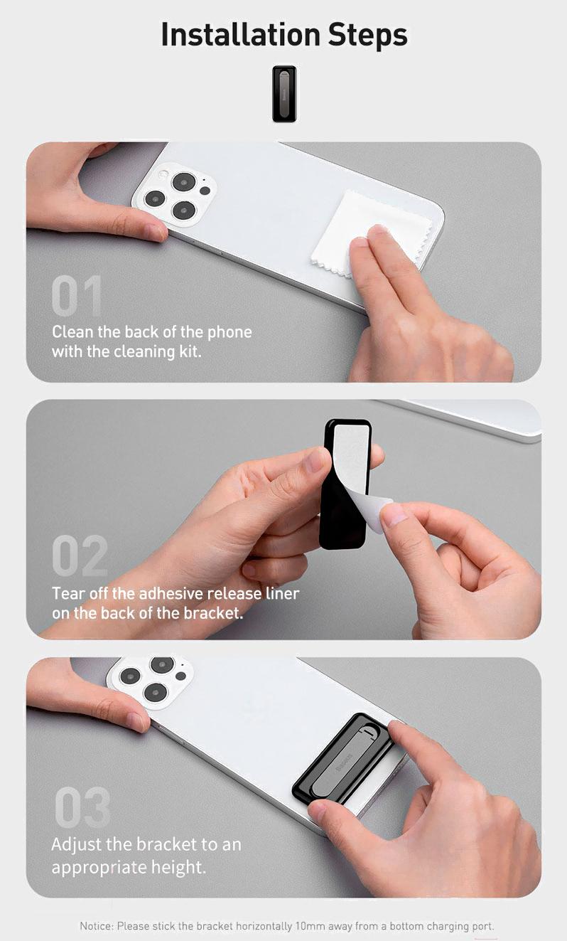 Подставка для смартфона Baseus Foldable Bracket Black (LUXZ000001)