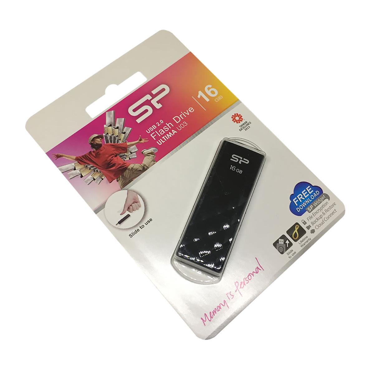 USB Flash-накопитель Silicon-Power Ultima U03 16Gb черный (SP016GBUF2U03V1K)
