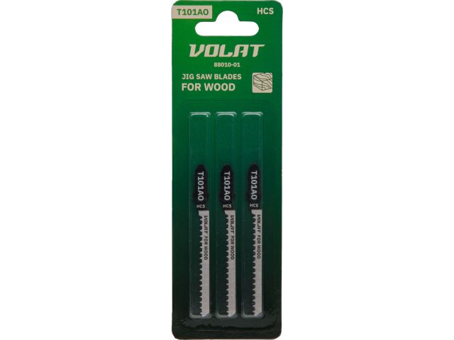 Пилка лобз. по дереву T101AO (3 шт.) ВОЛАТ (пропил криволинейный, тонкий, аккуратный и чистый рез)