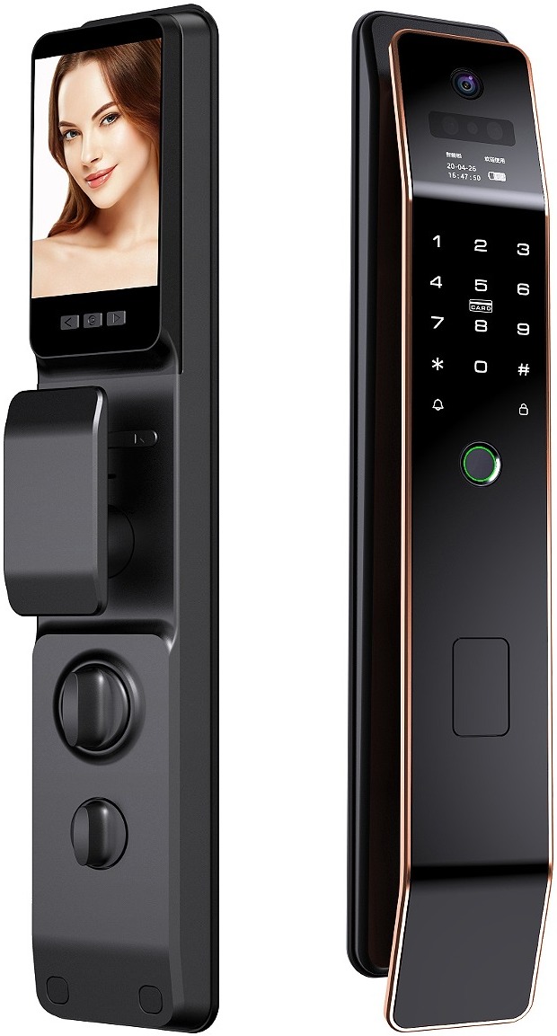 Умный дверной замок Roome Tuya 3D face intercom Lock 3D face-1 черный
