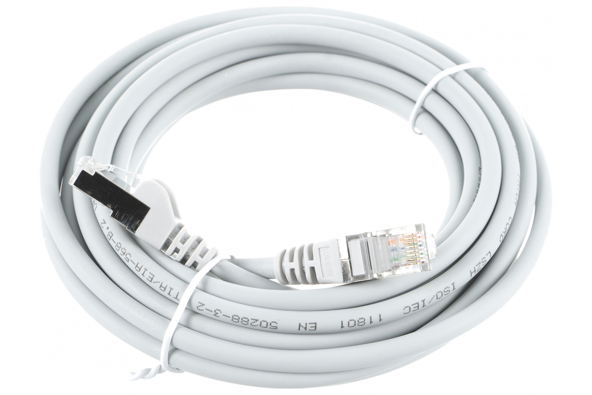 Патч-корд Lanmaster LAN-PC45/S5E-5.0-GY серый