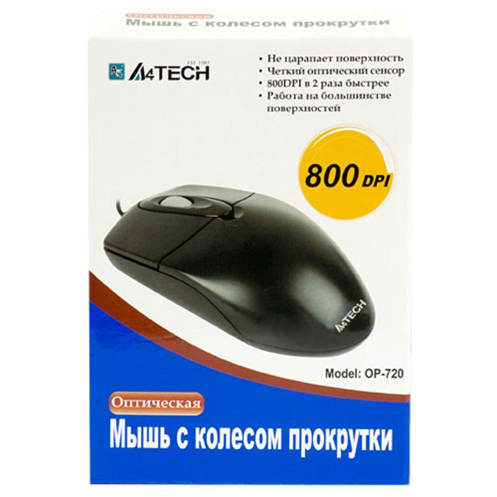 Мышь A4Tech OP-720 PS/2 черный