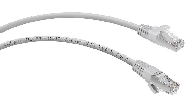 Патч-корд Cabeus PC-FTP-RJ45-CAT.6-1M-LSZH серый