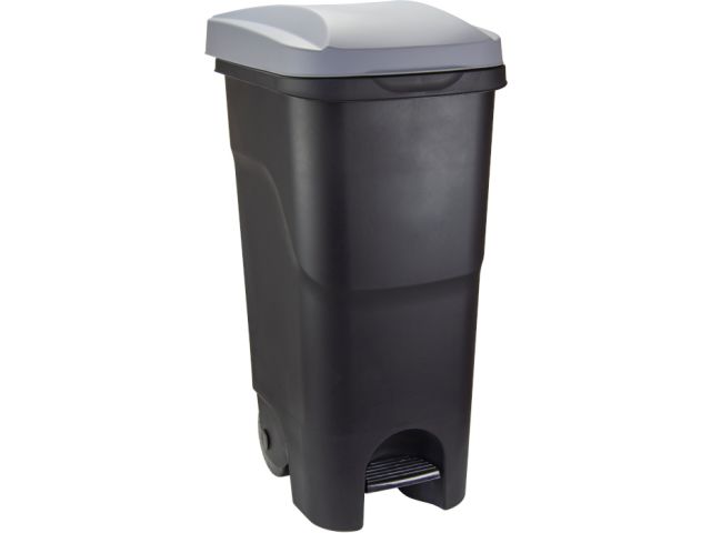 Контейнер для мусора 85л с педалью (серая крышка) (IDEA)