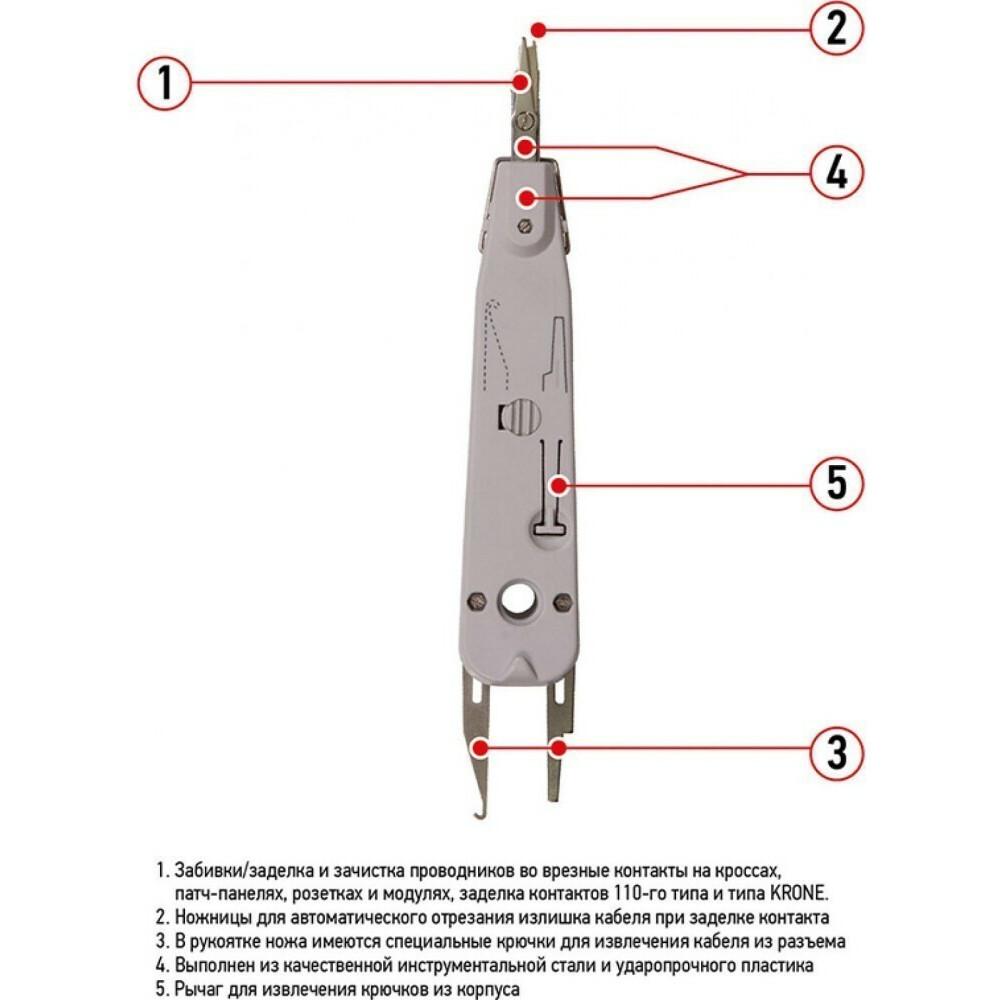 Инструмент для заделки кабеля Rexant HT-200R (12-4201)