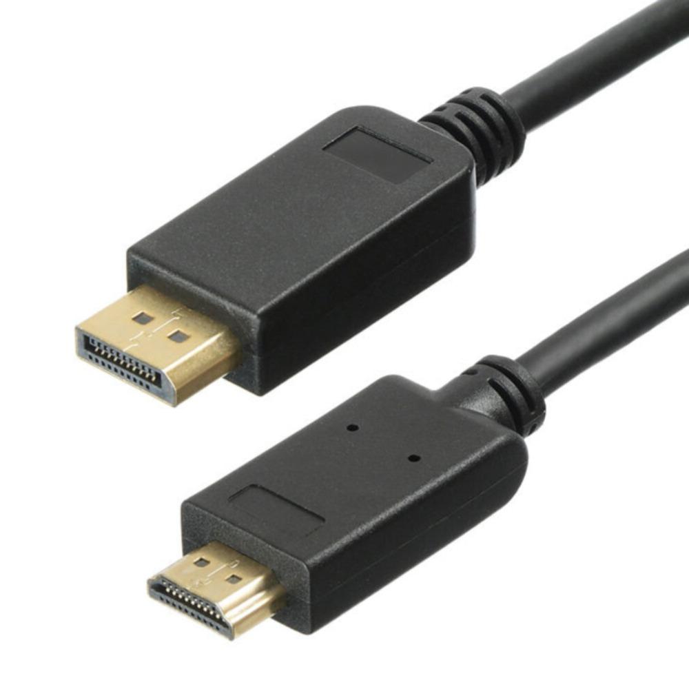 Кабель Buro v 1.2 DisplayPort (m)/HDMI (m) 2м позолоченные контакты черный (BHP DPP_HDMI-2)