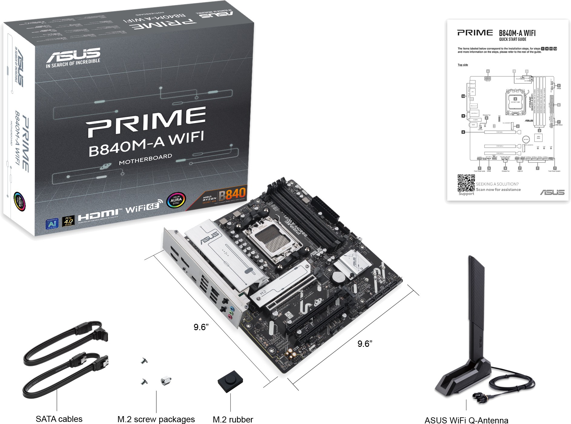 Материнская плата Asus Prime B840M-A WIFI (90MB1J20-M0EAY0)