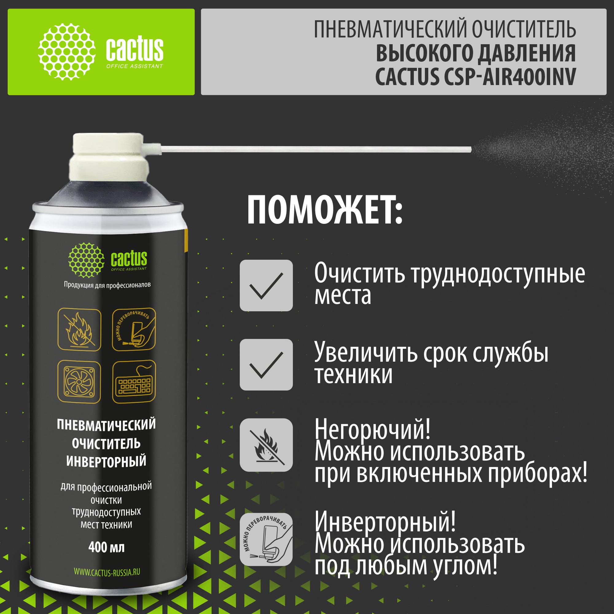 Средство для ухода за электроникой Cactus CSP-AIR400INV