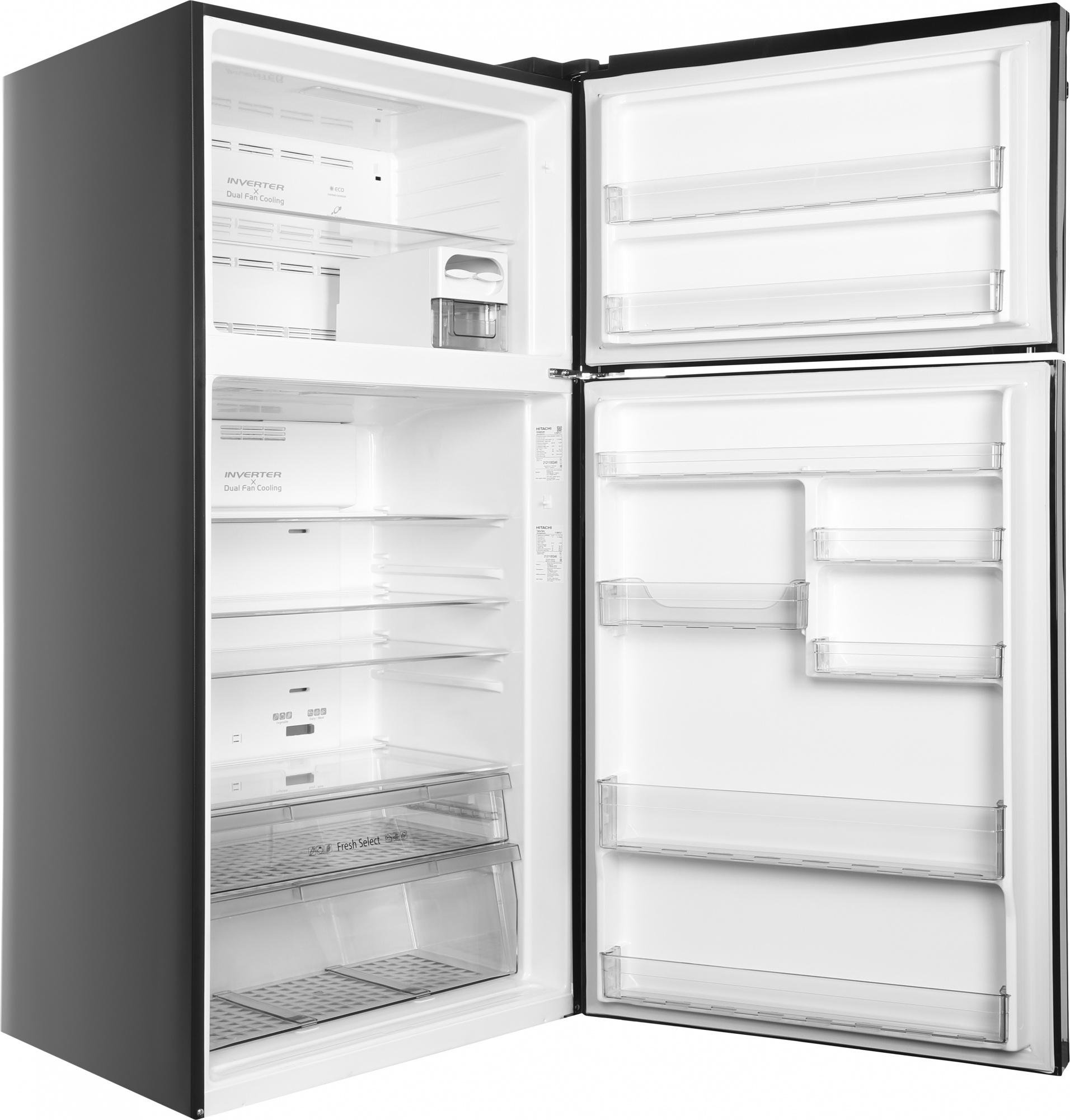 Холодильник Hitachi R-VG660PUC7-1 GBK черный стекло