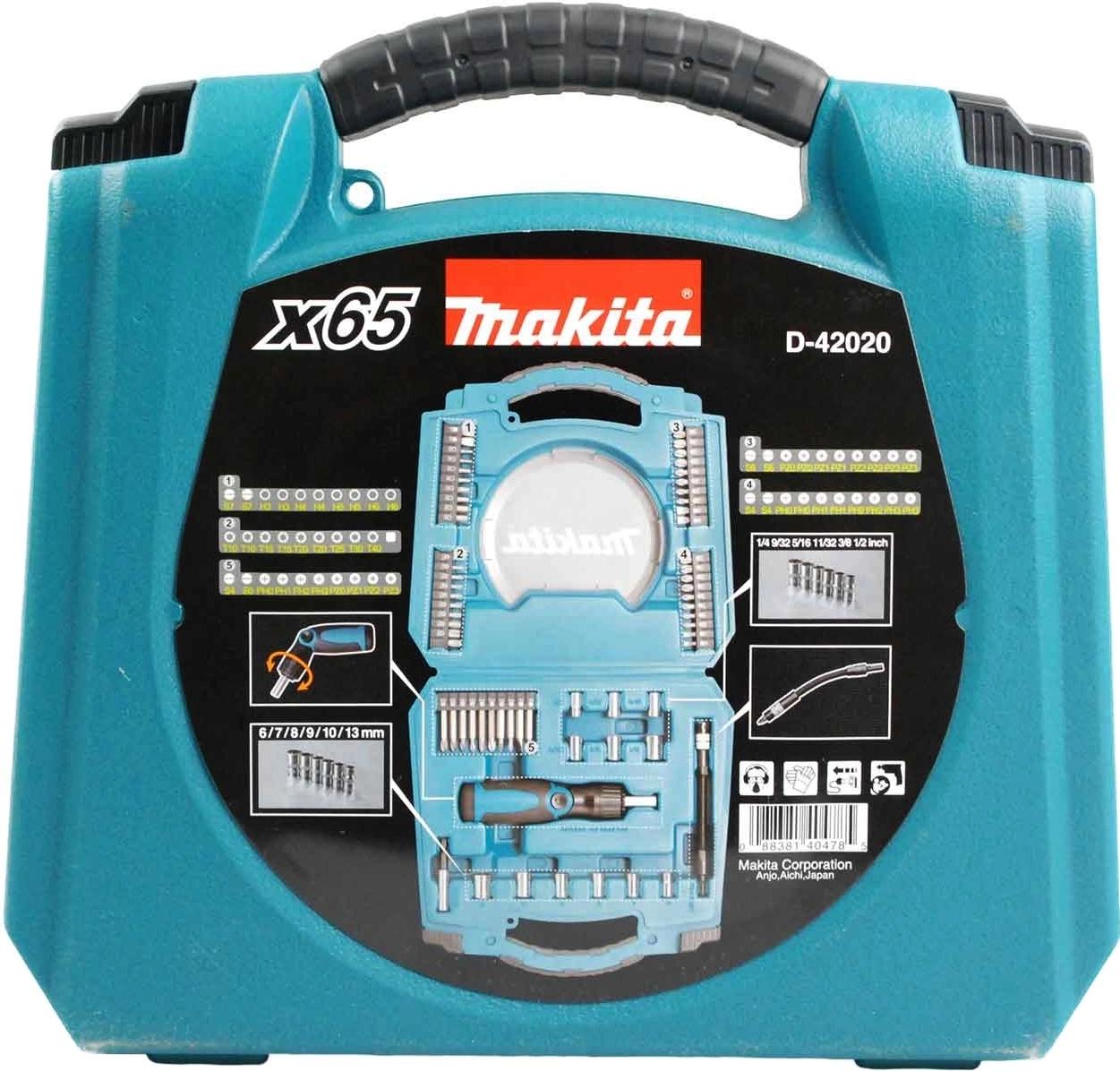 Набор оснастки Makita Circle series 65 предметов кейс (D-42020)
