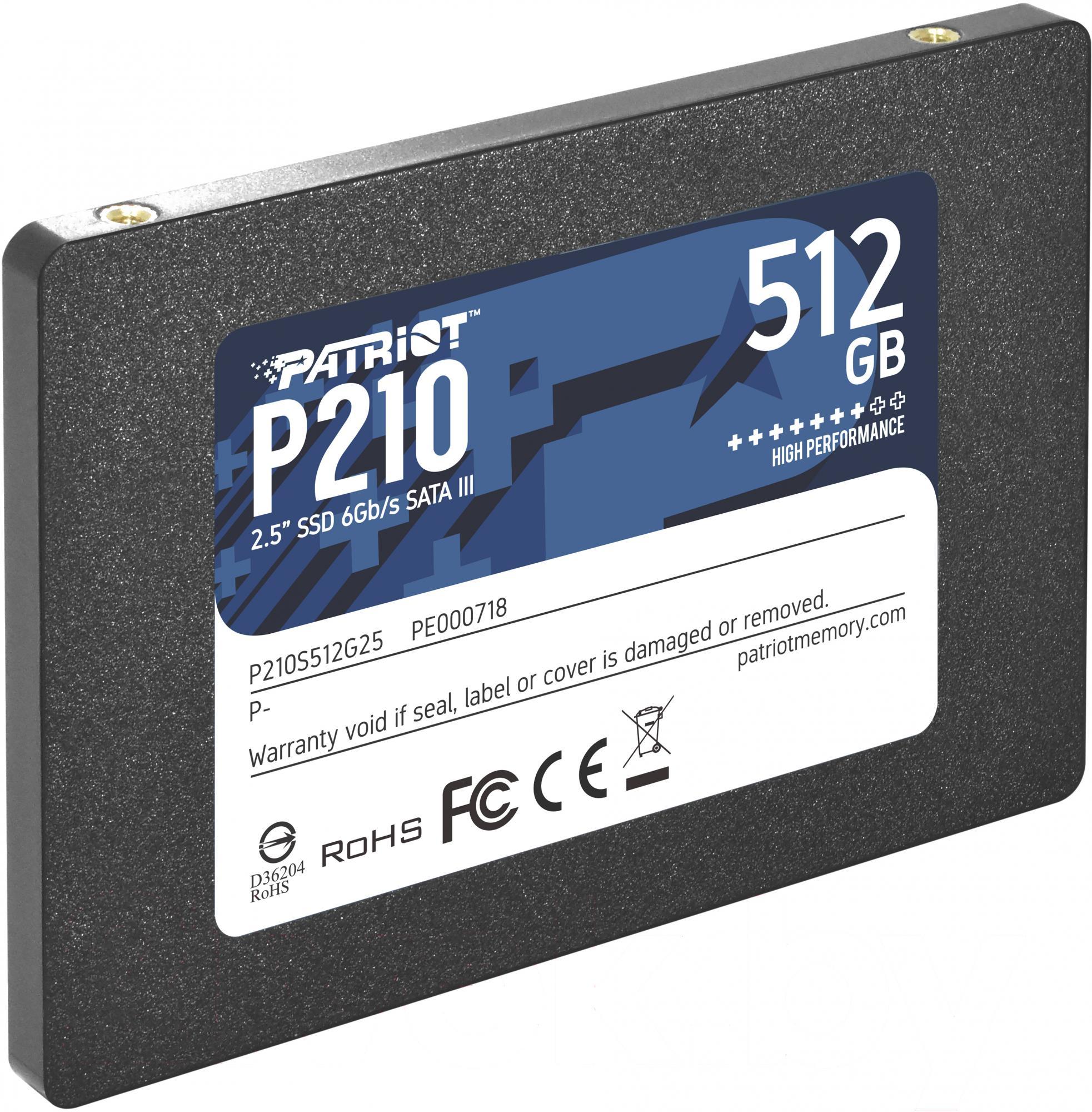 SSD диск Patriot P210 512GB 2.5" SATA III TLC (P210S512G25)