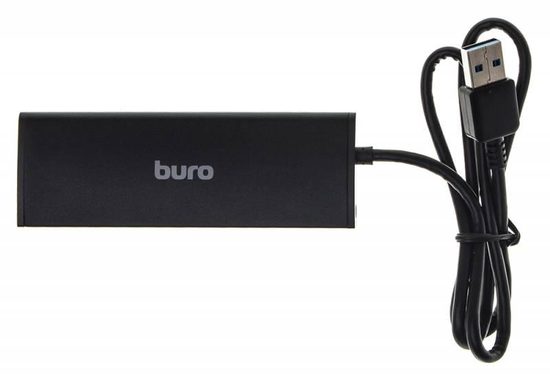 USB-хаб Buro BU-HUB4-0.5-U3.0 черный