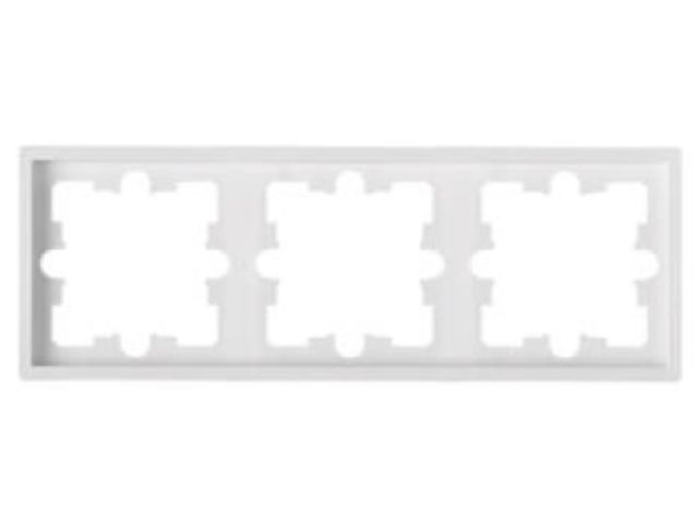 Рамка 3-местная белая, Carre, BYLECTRICA