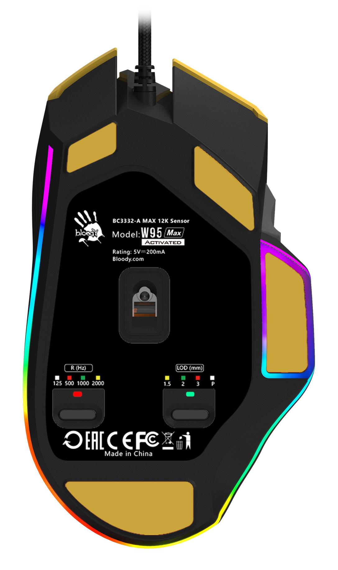 Мышь A4Tech Bloody W95 Max Sports Yellow