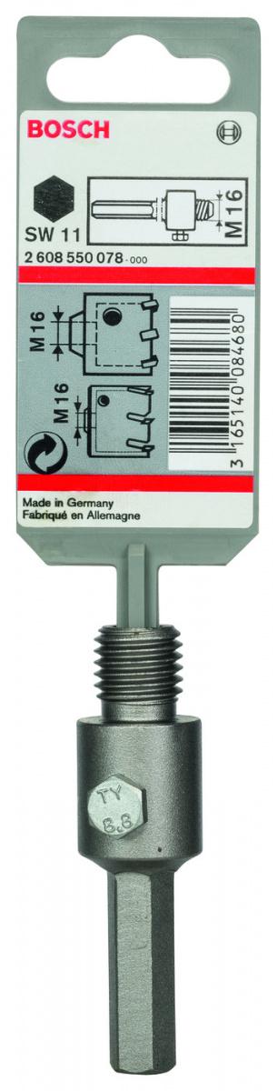 Хвостовик шестигранный полых сверлильных коронок M16 11 80 мм 2.608.550.078 Bosch
