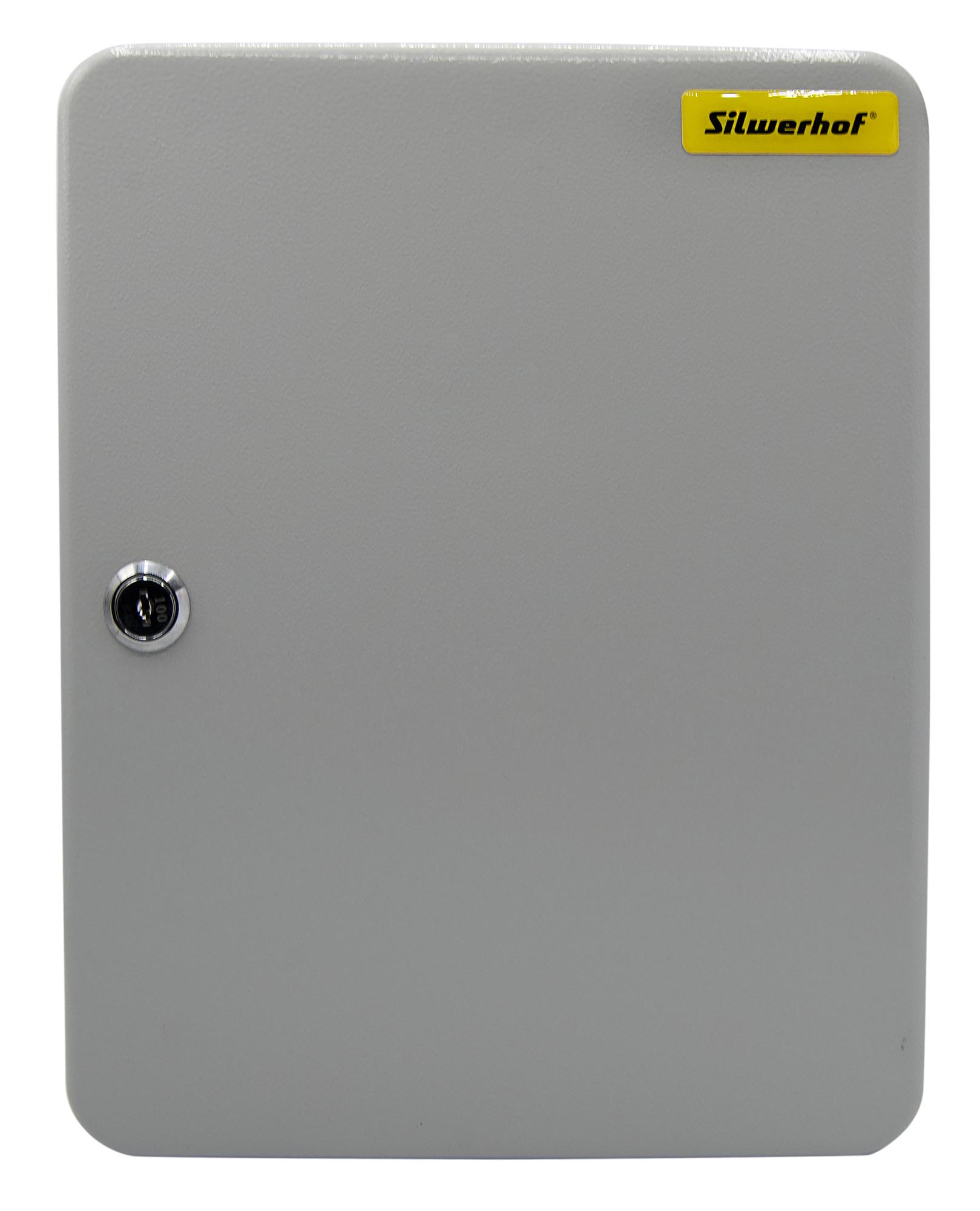 Шкафчик для ключей Silwerhof на 90 ключей 300x240x80мм серый