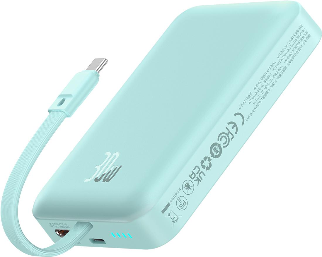 Портативное зарядное устройство Baseus Magnetic Mini Peppermint Blue (P1002210B333-00)