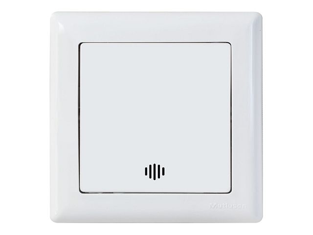 Выключатель 1-клав. (c подсветкой, скрытый, пруж. зажим) белый, DARIA, MUTLUSAN (10 A, 250 V, IP 20)